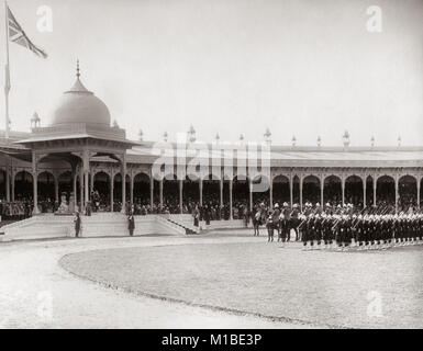 Soldats en parade, Delhi, Inde, 1903 Durbar Banque D'Images