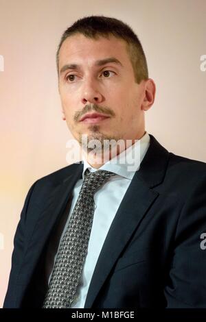 Christian Le Greco, directeur du musée égyptien de Turin, Italie © Luciano Movio/Sintesi/Alamy Stock Photo Banque D'Images