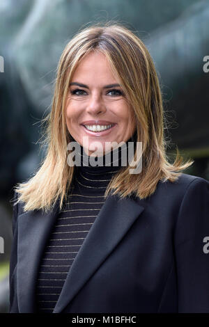 Paola Perego assiste à la présentatrice de télévision Rai photocall show 'Superbrain', Rome, Italie, 11 janvier, 2018 Crédit : © Fabio Mazzarella/Sintesi/Ala Banque D'Images