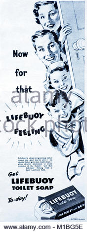 Savon bouée vintage advertising 1950 Banque D'Images