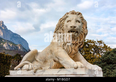 Sculpture de lion en Médicis Palais de Vorontsov Banque D'Images