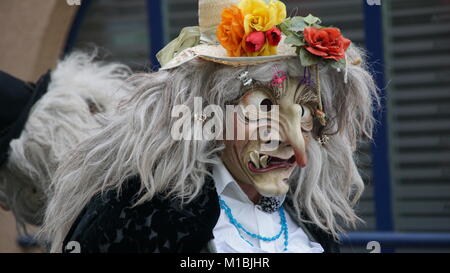 Schwaz, Tyrol, Autriche, défilé de carnaval, Janvier 2018 Banque D'Images