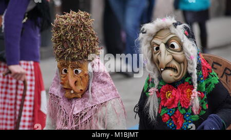 Schwaz, Tyrol, Autriche, défilé de carnaval, Janvier 2018 Banque D'Images