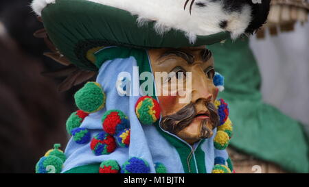 Schwaz, Tyrol, Autriche, défilé de carnaval, Janvier 2018 Banque D'Images