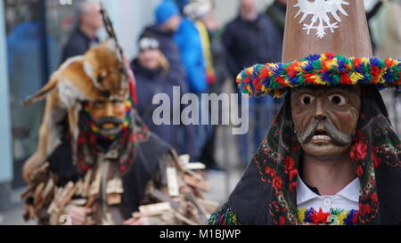 Schwaz, Tyrol, Autriche, défilé de carnaval, Janvier 2018 Banque D'Images