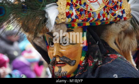 Schwaz, Tyrol, Autriche, défilé de carnaval, Janvier 2018 Banque D'Images