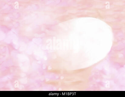 L'espace blanc circulaire copie spotlight intégré dans des tons pastels rose motif coeur. Banque D'Images