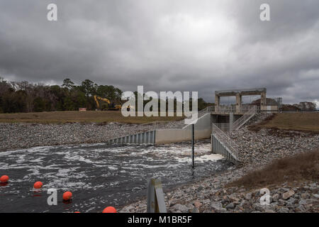 Moss Bluff Lock et le barrage du Marion County, Floride USA Banque D'Images