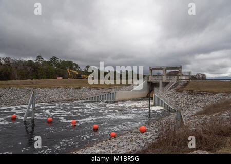 Moss Bluff Lock et le barrage du Marion County, Floride USA Banque D'Images