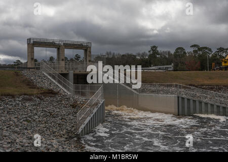 Moss Bluff Lock et le barrage du Marion County, Floride USA Banque D'Images