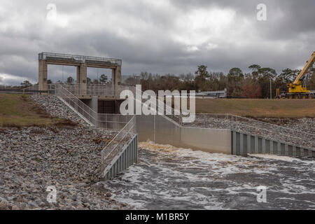 Moss Bluff Lock et le barrage du Marion County, Floride USA Banque D'Images