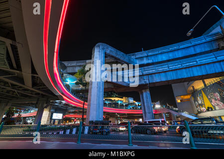 Un viaduc à Siam Square à Bangkok, Thaïlande Banque D'Images