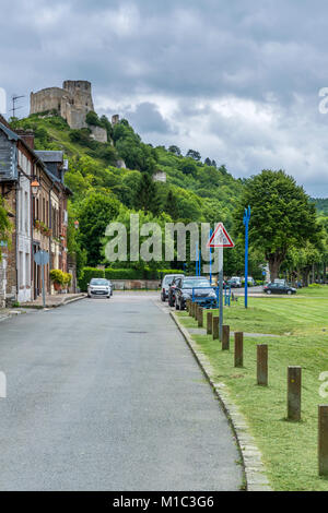 Plus de château Gaillard aux Andelys, Eure, Normandie, France, Europe Banque D'Images