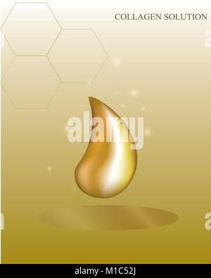 Baisse de l'huile sur fond doré, vector Illustration de Vecteur