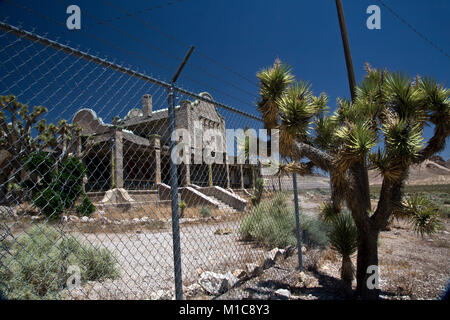 La ville fantôme de Rhyolite à Flo ,Beatty, Nevada Banque D'Images