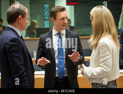 Bruxelles, Bxl, Belgique. 29 janvier, 2018. Le Ministre Autrichien Gernot Bluemel lors du Conseil de l'UE sur Brexit : Conseil (Article 50) au siège du Conseil européen à Bruxelles, Belgique le 29.01.2018 par Wiktor Dabkowski Wiktor Dabkowski/crédit : ZUMA Wire/Alamy Live News Banque D'Images