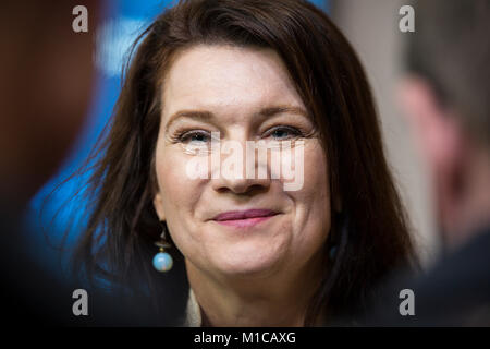 Bruxelles, Bxl, Belgique. 29 janvier, 2018. Ministre suédoise Ann Linde au cours de conseil de l'UE le Brexit : Conseil (Article 50) au siège du Conseil européen à Bruxelles, Belgique le 29.01.2018 par Wiktor Dabkowski Wiktor Dabkowski/crédit : ZUMA Wire/Alamy Live News Banque D'Images