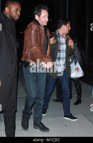 New York, NY, USA. 29 janvier, 2018. David Duchovny à renforcer la promotion de la nouvelle saison de la série X-Files et les nouveaux CD de musique de la ville de New York.29 janvier 2018. Credit : RW/MediaPunch MediaPunch Crédit : Inc/Alamy Live News Banque D'Images