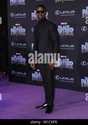 Hollywood, CA, USA. 29 janvier, 2018. 29 janvier 2018 - Hollywood, Californie - Sterling K. Brown. Les Studios Marvel' ''Black Panther'' Première mondiale tenue au Kodak Theater. Crédit photo : ZUMA Press, Inc./Alamy Live News Banque D'Images