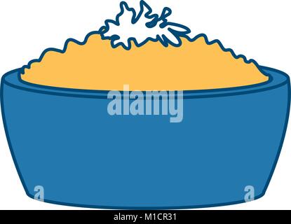 Bol à riz nourriture Illustration de Vecteur