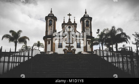L'église historique d'Ouro Preto, Minas Gerais, Brésil Banque D'Images