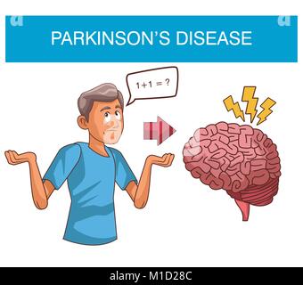 La maladie de Parkinsons cartoon Illustration de Vecteur