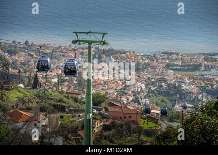 Le téléphérique de Monte, Funchal, Madeira, Portugal, Monte-Seilbahn Banque D'Images