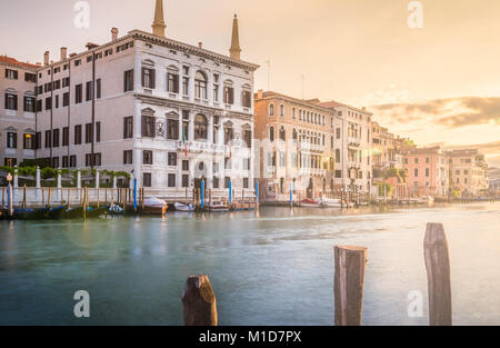 Tôt le matin à Venise. Scène du Grand Canal. Banque D'Images