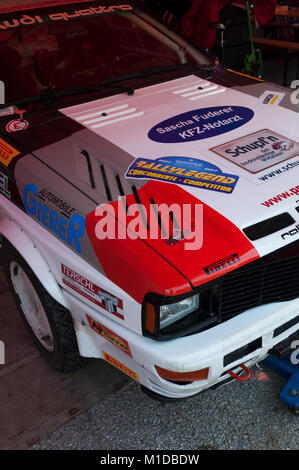 SANMARINO, SANMARINO - OTT 21, 2017 : AUDI quattro en rallye de voitures de course anciennes LA LÉGENDE 2017 la célèbre course historique de Saint-Marin Banque D'Images