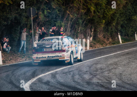 SANMARINO, SANMARINO - OTT 21, 2017 : AUDI quattro en rallye de voitures de course anciennes LA LÉGENDE 2017 la célèbre course historique de Saint-Marin Banque D'Images