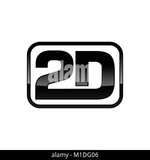 Encadré 2D Mark logo Vector Graphic Design Illustration de Vecteur