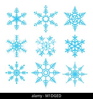 Flocons de Vector Vector Illustration graphique Design Symbole défini Illustration de Vecteur