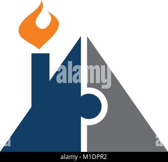 La gestion des biens immobiliers de la flamme Illustration de Vecteur