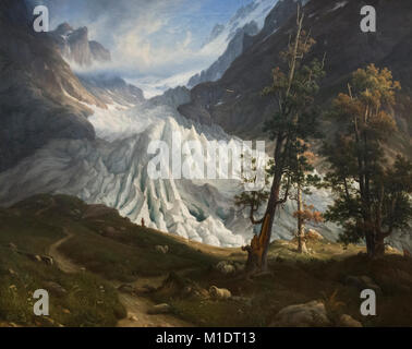 Thomas Fearnley : l'Grindelwaldgletscher (1838) Banque D'Images