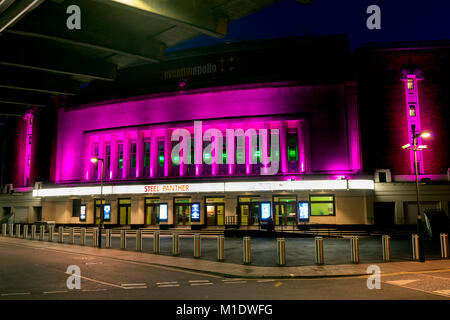 Eventim Apollo Theatre Hammersmith de nuit Banque D'Images