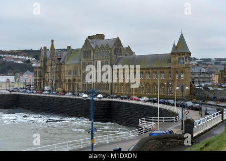 L'Université d'Aberystwyth Old College Building Banque D'Images