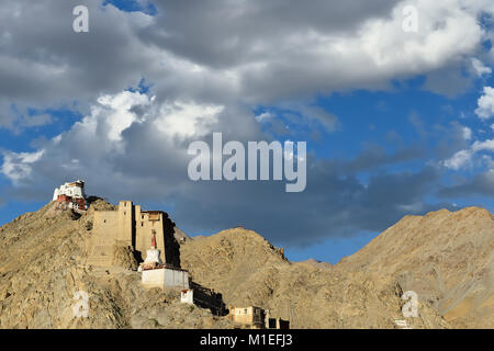 Vue sur le magnifique palais de Leh dans la ville de Leh au Ladakh, le Jammu-et-Cachemire. Cette région est un but d'expéditions organisées par l'Inde moto Banque D'Images