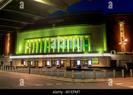 Eventim Apollo Theatre Hammersmith de nuit Banque D'Images