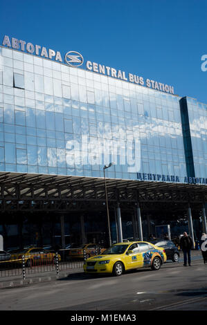 La gare routière centrale de Sofia, Bulgarie Banque D'Images