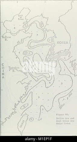Cet atlas 1970 présente les mesures de transparence des disques Secchi et les codes de couleur Forel-Ule utilisés pour analyser la clarté et la couleur des eaux océaniques. Il fournit un aperçu global de la qualité de l'eau océanique, offrant des données sur diverses régions et leurs conditions environnementales. L'atlas est une ressource clé pour les scientifiques marins qui étudient la santé océanique et la clarté de l'eau, aidant à la surveillance et à la recherche environnementales. Banque D'Images