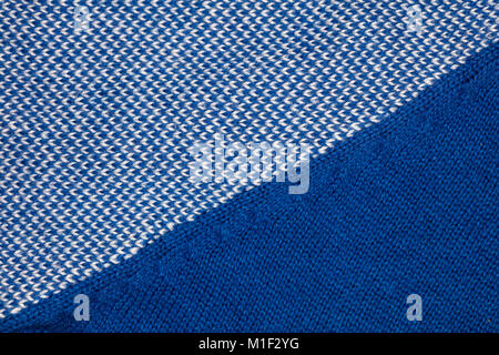 Tissu bleu blanc, la texture pour les fonds Banque D'Images