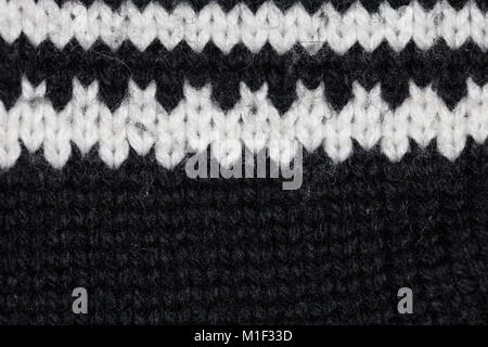 Tissu noir et blanc, la texture pour les fonds, Close up Banque D'Images