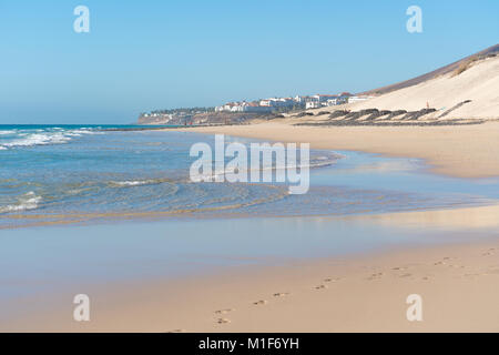 Plages de sable dans les îles Canaries Corralejo, Fuerteventura, Îles Canaries, Espagne Banque D'Images