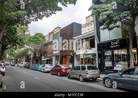 Oscar Freire, une rue commerçante de fantaisie - São Paulo, Brésil Banque D'Images