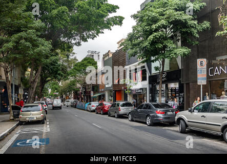 Oscar Freire, une rue commerçante de fantaisie - São Paulo, Brésil Banque D'Images