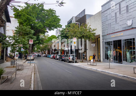 Oscar Freire, une rue commerçante de fantaisie - São Paulo, Brésil Banque D'Images