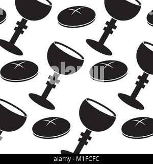 Motif religieux le christianisme sans pain et graal Illustration de Vecteur