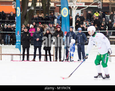 WStockholm, Suède, 30 janvier 2018. Le duc et la duchesse de Cambridge's Tour de Suède 30th-31th janvier,2018. Ici à Vasaparken, Stockholm. /Alamy Live News Banque D'Images