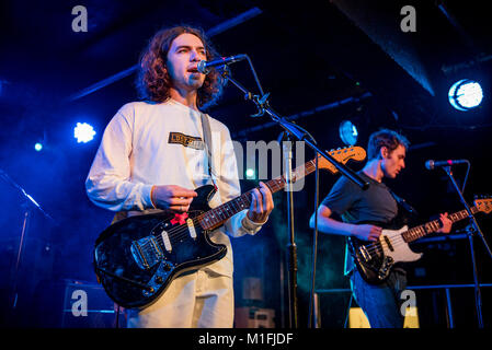 Manchester, UK. 29 janvier 2018. Sean Martin, Josh Higgins, Arran O'Connell et Carl Dillon de la nuit Cafe effectuer à l'Academy 3 à Manchester 29/01/2018 Credit : Gary Mather/Alamy Live News Banque D'Images