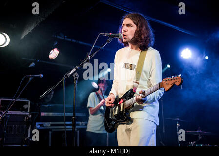 Manchester, UK. 29 janvier 2018. Sean Martin, Josh Higgins, Arran O'Connell et Carl Dillon de la nuit Cafe effectuer à l'Academy 3 à Manchester 29/01/2018 Credit : Gary Mather/Alamy Live News Banque D'Images